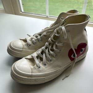 Converse Comme des Garcons Play Cream High-Top